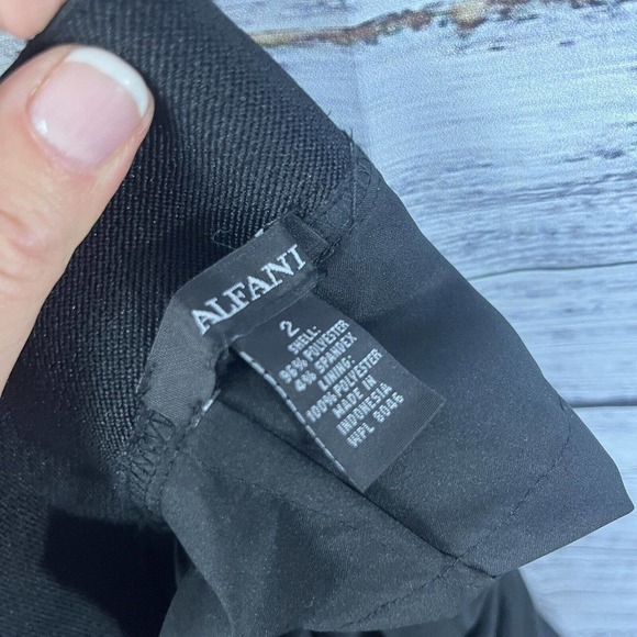 Alfani Skirt size 2 Black Ivory Tiered Layers Pencil Knee Modest Church Wedding - Picture 12 of 12